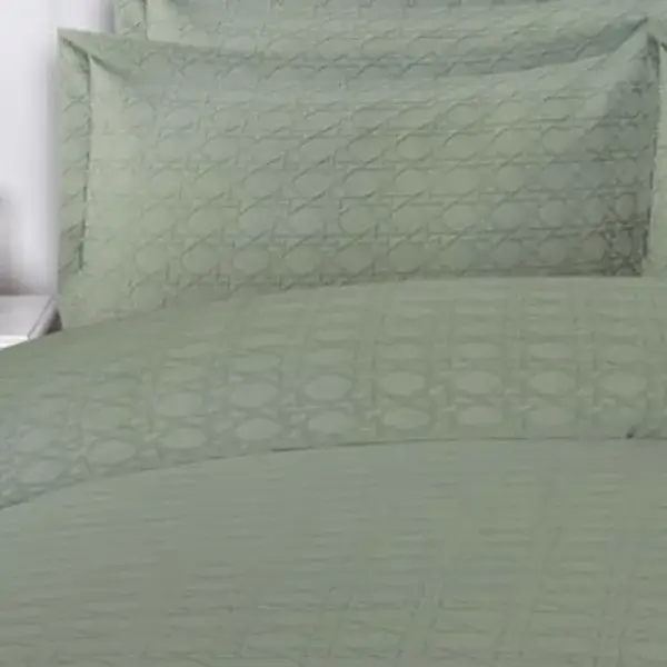 “Villa” Matelassé Coverlets _ Top Sheets & Pillow Shams Sage